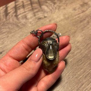 Citrine Pendant with Labradorite (Reserved. Do Not Buy)